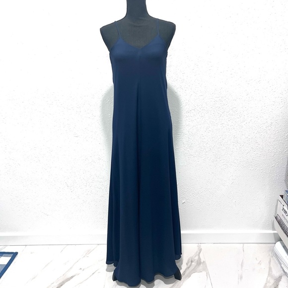 Gianni Bini Blue Spaghetti Strap Slip Maxi Dress XS - Picture 9 of 9